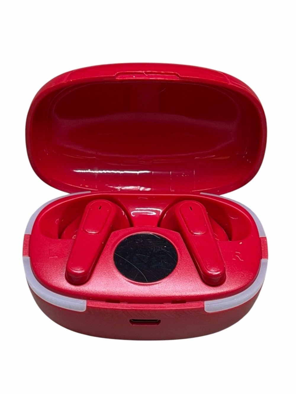 10/$25🦋 Unbranded Red Wireless Bluetooth In-Ear Earbuds with LED Display